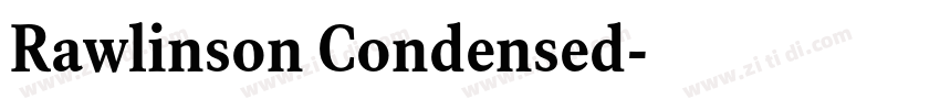Rawlinson Condensed字体转换